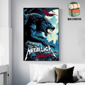 Metallica M72 North American Tour 2024 Pop Up Store Merch Poster At Lumen Field Seattle WA On August 30th 2024 Home Decor Poster Canvas