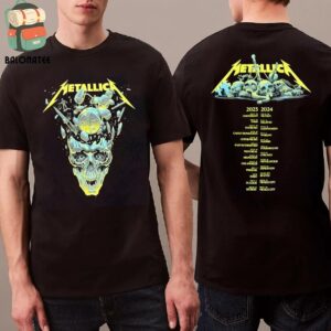 Metallica M72 World Tour Broken Clock And Skull Concert Tour Dates 2023-2024 Two Sides Classic T-Shirt