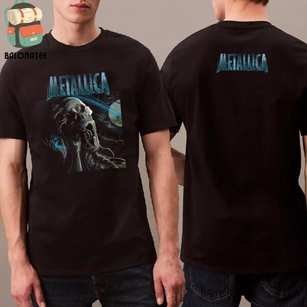 Metallica Pop Up Store Event Poster At Commonwealth Stadium Edmonton AB Canada On August 23rd 2024 M72 North America Tour 2024 Two Sides Classic T-Shirt