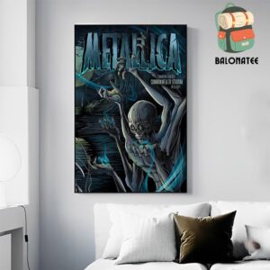 Metallica Pop Up Store Event Poster At Commonwealth Stadium Edmonton AB Canada On August 25th 2024 M72 North America Tour 2024 Home Decor Poster Canvas