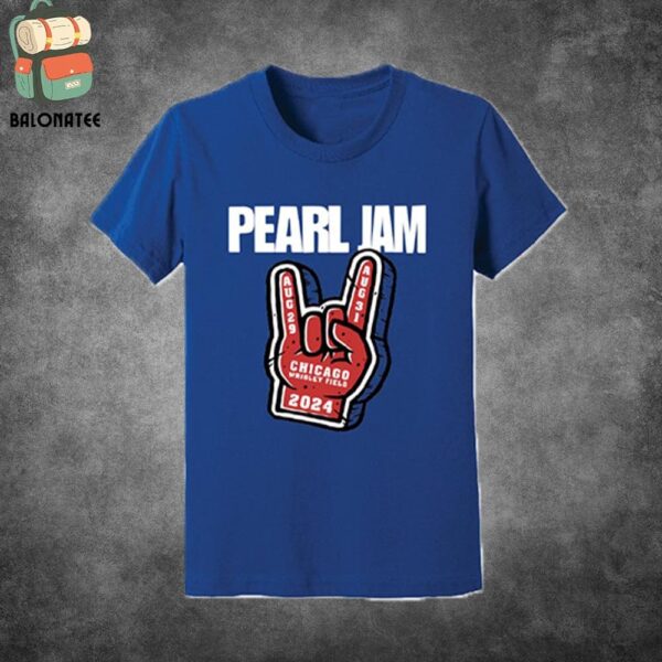 Pearl Jam Dark Matter World Tour 2024 Foam Finger Tee At Wrigley Field Chicago IL On August 29th And 31st 2024 Two Sides Classic T-Shirt