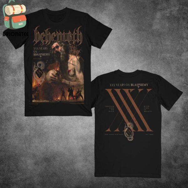 Behemoth XXX Years Ov Blasphemy Cover Tee Merchandise Limited Two Sides Classic T-Shirt