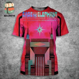 Cage The Elephant Event Poster At Ascend Amphitheater Nashville TN On Sep 1st 2024 All Over Print Shirt