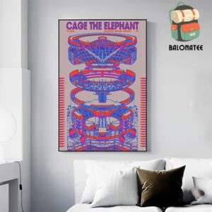 Cage The Elephant Event Poster At Madison Square Garden NY On September 5th 2024 Wall Decor Poster Canvas