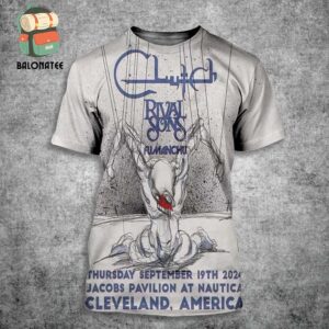 Clutch And Rivalson Event Fumanchu Poster At Jacobs Pavilion At Nautica Cleveland America On Thursday September 19th 2024 All Over Print Shirt