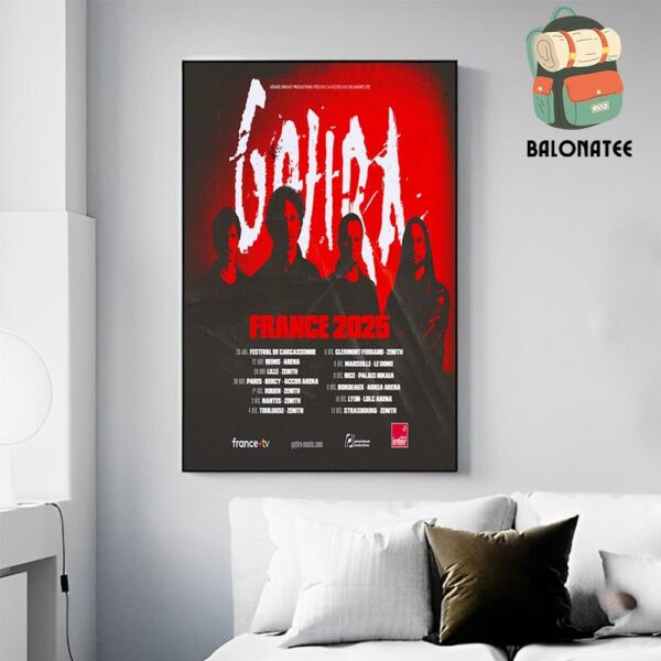 Gojira Announces France Tour 2025 Dates And Places List Wall Decor Poster Canvas