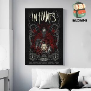 In Flames Timehold Tour 2024 Poster Merchandise Limtied Wall Decor Poster Canvas