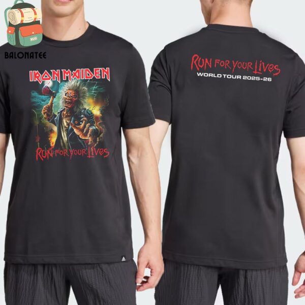 Iron Maiden World Tour 2025-26 Run For Your Lives OG Tee Merchandise Limited Two Sides Classic T-Shirt