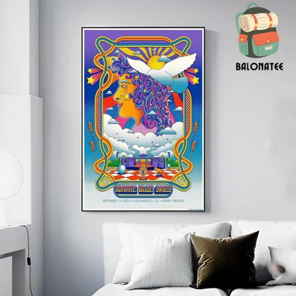 Johnny Blue Skies Event Poster At The Greek Theatre Los Angeles CA On September 14th 2024 Wall Decor Poster Canvas