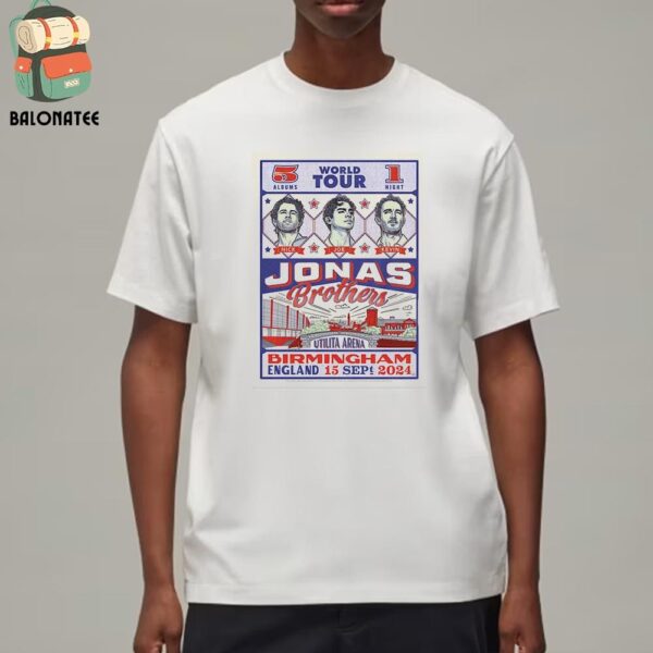 Jonas Brothers World Tour 2024 At Utilita Arena Birmingham England On September 15th 2024 Classic T-Shirt