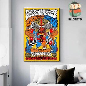 Mike Dillon Punkadelick And Magenta Sunshine Event Art Poster Salvage Station On November 29th 2024 Wall Decor Poster Canvas