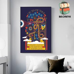 My Morning Jacket Eye To Eye Tour 2024 With Nathaniel Rateliff And The Night Sweats Night 2 At Ascend Amphitheatre Nashville TN On Sept 19th 2024 Wall Decor Poster Canvas