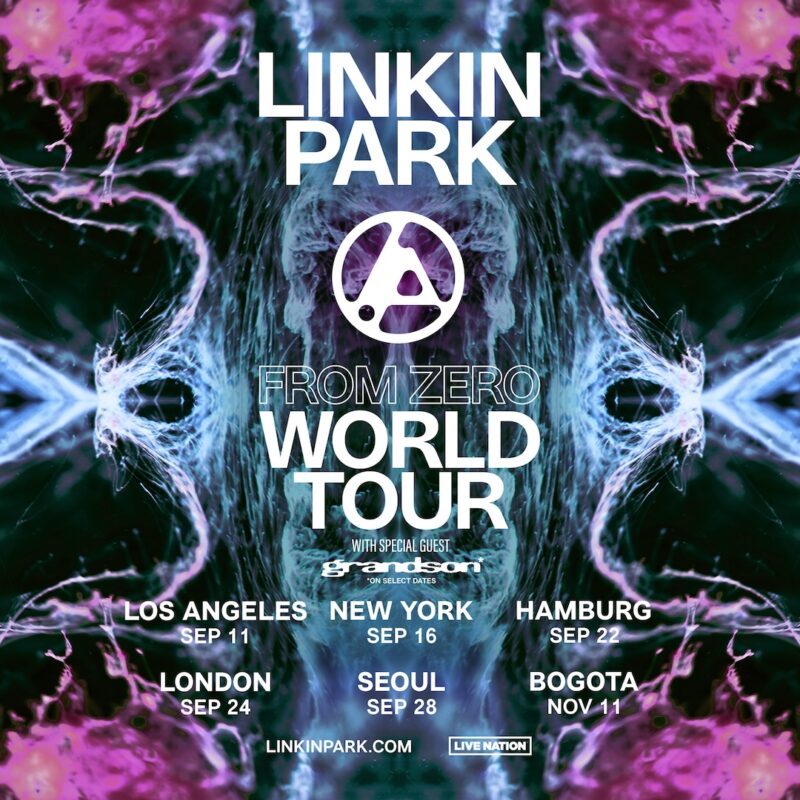 Official Poster Linking Park From Zero World Tour 2024 With Special Guest Grandson