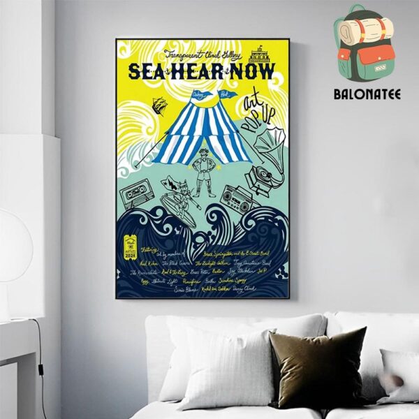 Official Poster Sea Hear Now Festival In Asbury Park NJ On September 14-15 2024 Wall Decor Poster Canvas