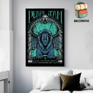 Pearl Jam Dark Matter World Tour 2024 Art Event Poster At CFG Bank Arena Baltimore MD On September 12th 2024 Home Decor Poster Canvas