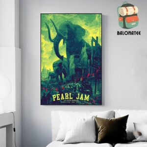 Pearl Jam Dark Matter World Tour 2024 Artwork Poster By Tiny Media Empire At Fenway Park Boston MA On September 15-17 2024 Home Decor Poster Canvas