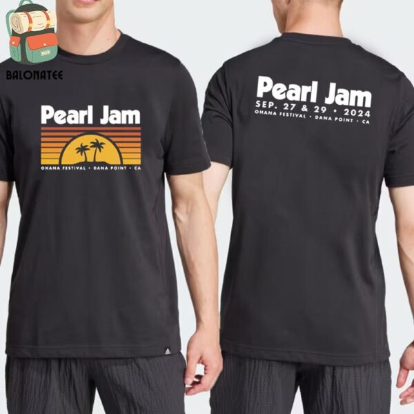 Pearl Jam Dark Matter World Tour 2024 Castaway Tee At Ohana Festivial In Doheny State Beach Dana Point CA On September 27th And 29th 2024