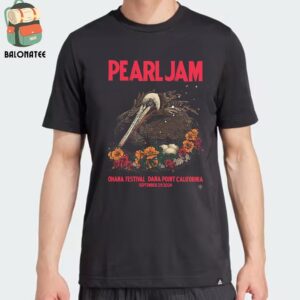 Pearl Jam Dark Matter World Tour 2024 Event Poster Night 2 At Ohana Festivial In Doheny State Beach Dana Point CA On September 29th 2024 Classic T-Shirt