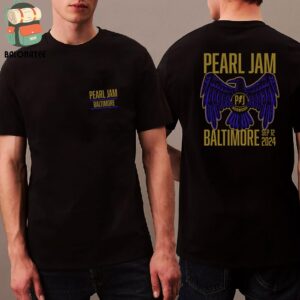 Pearl Jam Dark Matter World Tour  2024 Art Event Tee At CFG Bank Arena Baltimore MD On September 12th 2024 Two Sides Classic T-Shirt