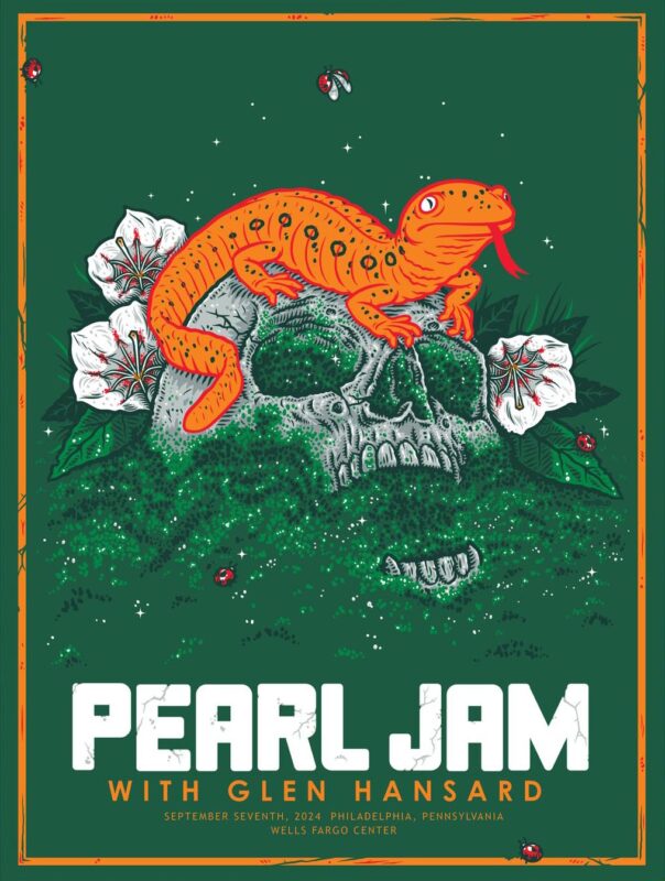 Pearl Jam Dark Matter World Tour At Event Poster Wells Fargo Center Philadelphia PA On September 7th 2024