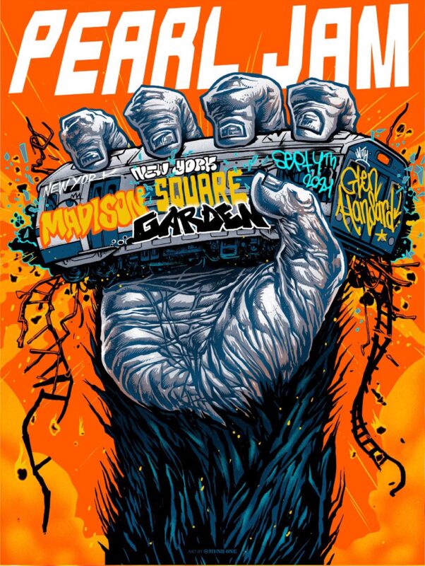 Pearl Jam Dark Matter World Tour Event Poster At Madison Square Garden New York NY On September 4th 2024