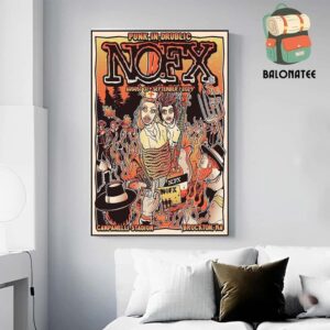 Punk In Drublic NoFX Event Poster At The Campaneli Stadium Brockton MA On August 31st And September 1st 2024 Home Decor Poster Canvas