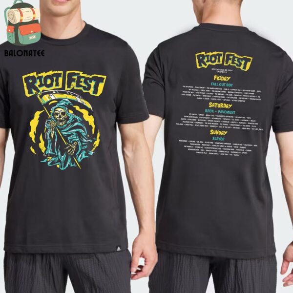 Riot Fest Reaper 2024 Lineup Tee Merchandise Limited Two Sides Classic T-Shirt