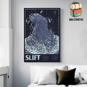 Slift Rock Band US Fall Tour 2024 Artwork Poster By Matthew Vigeland Wall Decor Poster Canvas