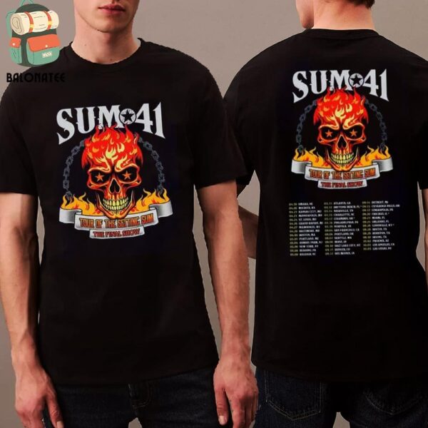 Sum 41 Tour Of The Setting Sum The Final Show 2024-2025 Dates And Places List Two Sides Classic T-Shirt