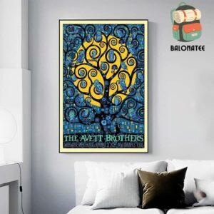 The Avett Brothers At Whitewater Amphitheater New Braunfels TX On September 21st 2024 Wall Decor Poster Canvas