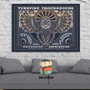 Turnpike Troubadours Event Poster At Whitewater Amphitheater New Braunfels Texas On September 6th-7th 2024 Wall Decor Poster Canvas