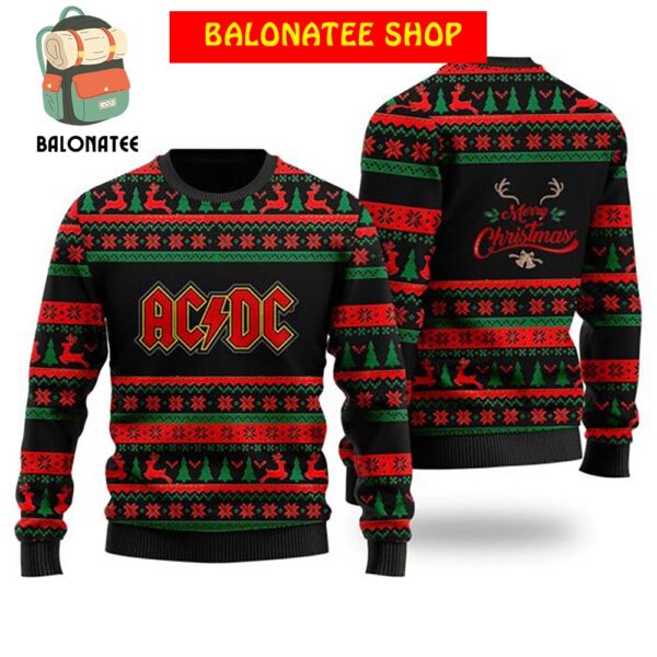 ACDC Music Band Ugly Sweater Gifts ACDC Band Gift For Fans Ugly Sweater- Best Christmas Gifts 2024