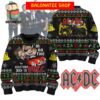 Acdc Red Hells Bells Christmas Ugly Sweater- Best Christmas Gifts 2024