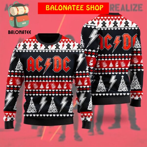 ACDC Rock Band Christmas Ugly Sweater- Best Christmas Gifts 2024