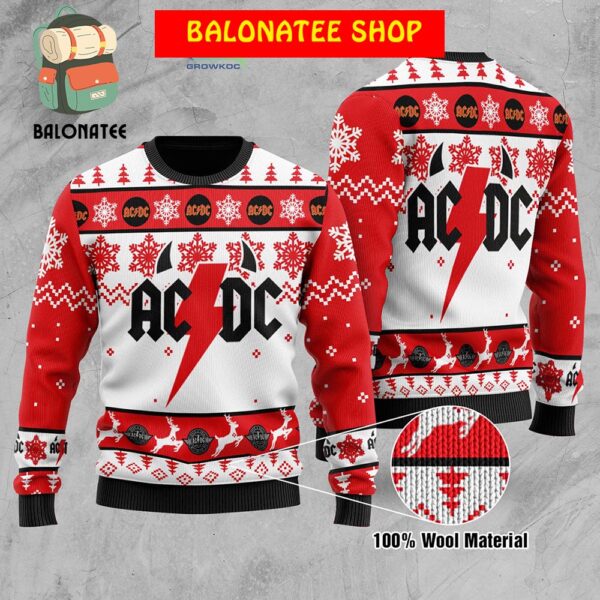 ACDC Snow Merry Christmas Ugly Sweater