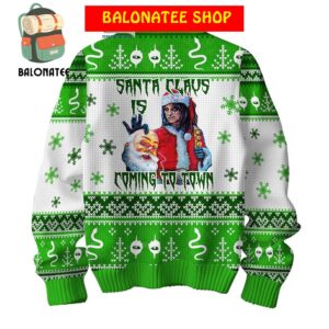 Alice Cooper Santa Claus Is Coming To Town Christmas Ugly Sweater