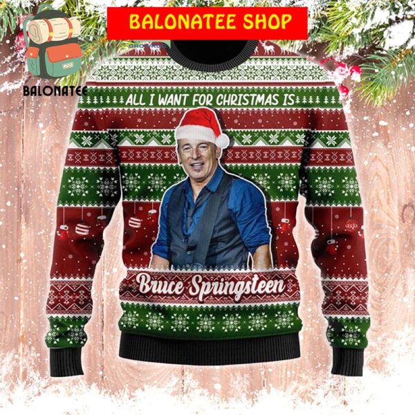 All I Want For Christmas Is Bruce Springsteen Christmas Ugly Sweater