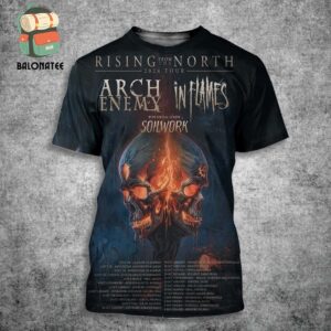 Arch Enemy Rising From The North 2024 Tour With In Flames And Soil Work Dates And Places List All Over Print Shirt