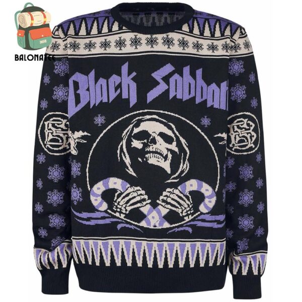 Black Sabbath Grim Reaper Family Gift For Xmas Holidays Ugly Christmas Sweater