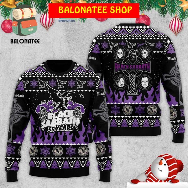 Black Sabbath Heavy Metal Rock Band 55 Years Anniversary Christmas Ugly Sweaters