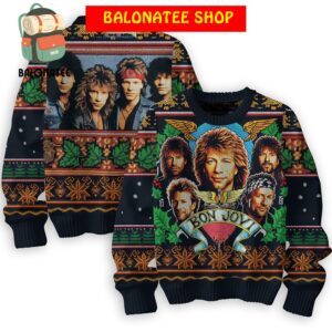 Bon Jovi Rock Band Christmas Ugly Sweater