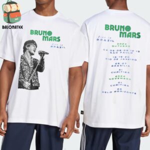 Bruno Mars Live In Brazil 2024 Outurbo Date And Places List Two Sides Classic T-Shirt