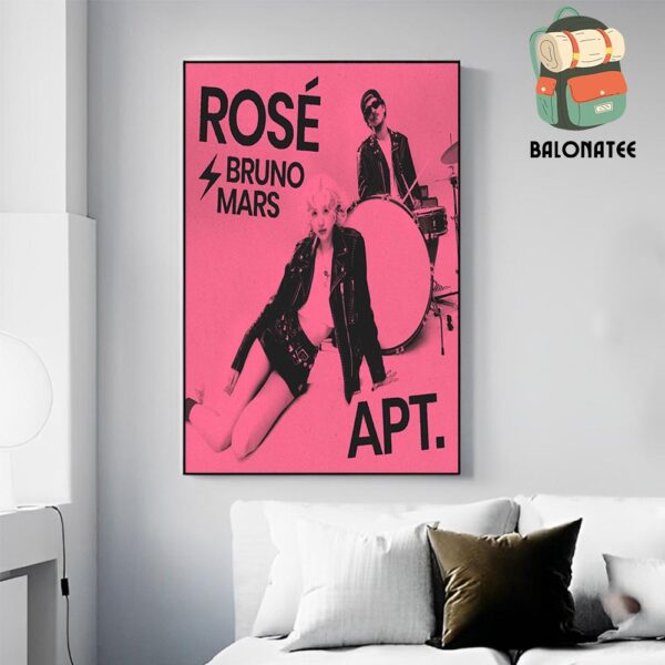 Bruno Mars New Single With Rose APT Release On October 18th 2024 Wall Decor Poster Canvas