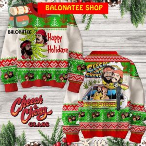 Cheech And Chong Up In Smoke Christmas Ugly Sweater