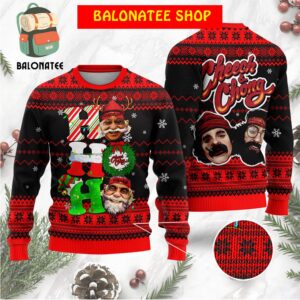 CheechAndChong Ho Ho Ho Merry Christmas Ugly Sweater