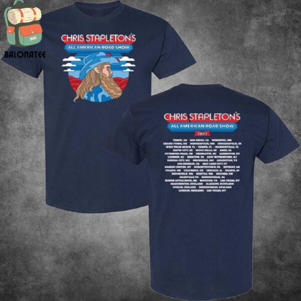 Chris Stapleton All American Road Show 2024 Tour Admat Tee Merch Limited Two Sides Classic T-Shirt