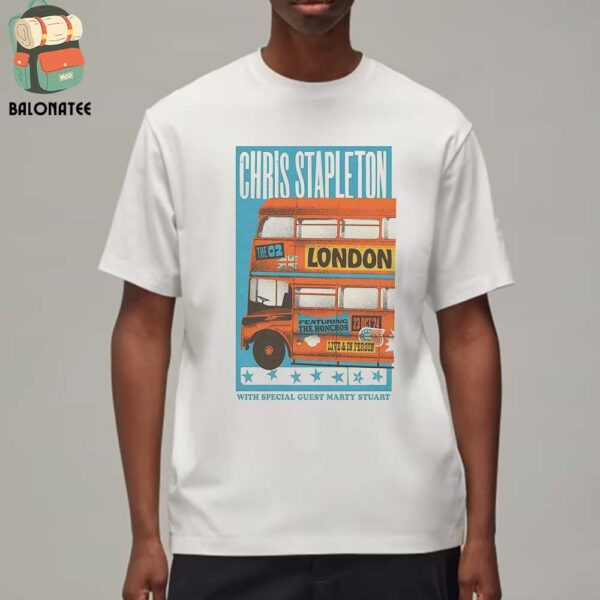 Chris Stapleton Event Poster 2024 Tour At The O2 London On October 23rd 2024 Classic T-Shirt