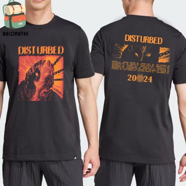 Disturbed Chains 2024 Tour Citites Tee Merchandise Limited Two Sides Classic T-Shirt