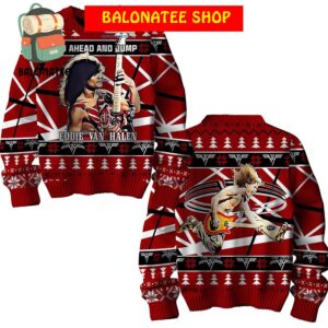 Eddie Van Halen Go Ahead And Jump Christmas Ugly Sweater