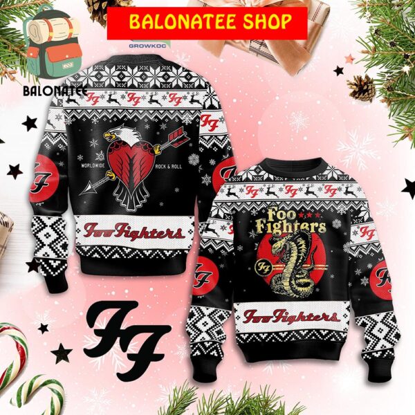 Foo Fighters Worldwide Rock And Roll Christmas Ugly Sweater